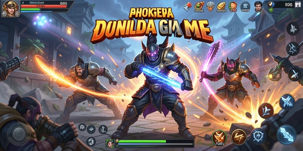 Screenshot 8G8G menunjukkan pertarungan spektakuler antara karakter-karakter unik.