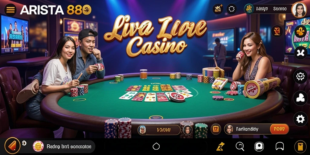 Tampilan menarik dari gameplay ARISTA88 Live Casino.