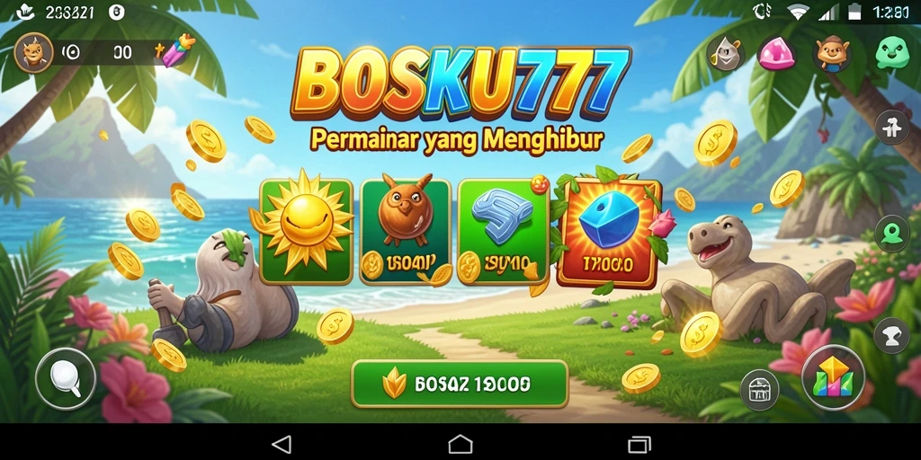 Tampilan gameplay seru dari BOSKU777 yang mudah dipahami.