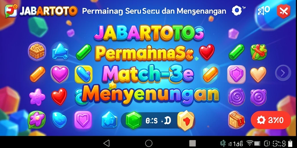 Tampilan menarik dari gameplay JABARTOTO dalam aksi Match-3.