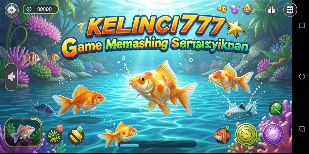 Screenshot gameplay KELINCI777 menampilkan petualangan memancing yang seru.
