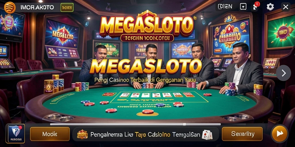 Tampilan gameplay Live Casino yang mendebarkan di MEGASLOTO.