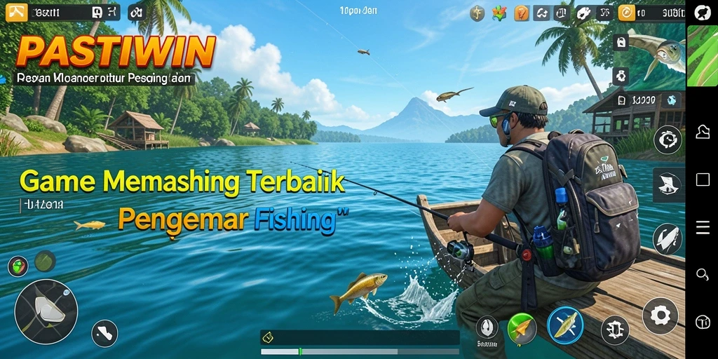 Screenshot PASTIWIN menampilkan aksi memancing yang seru dan menantang.