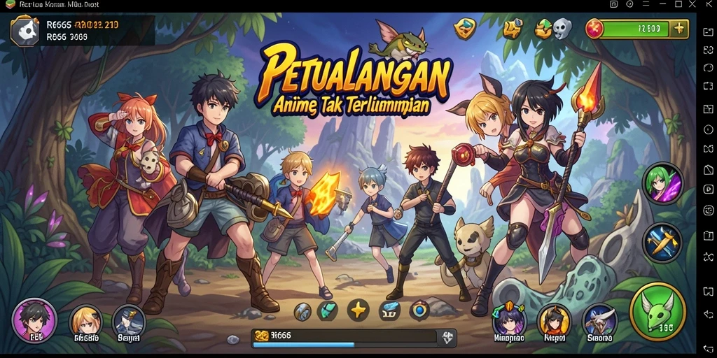 Tampilan utama gameplay RR666 yang menawan dalam gaya Anime.
