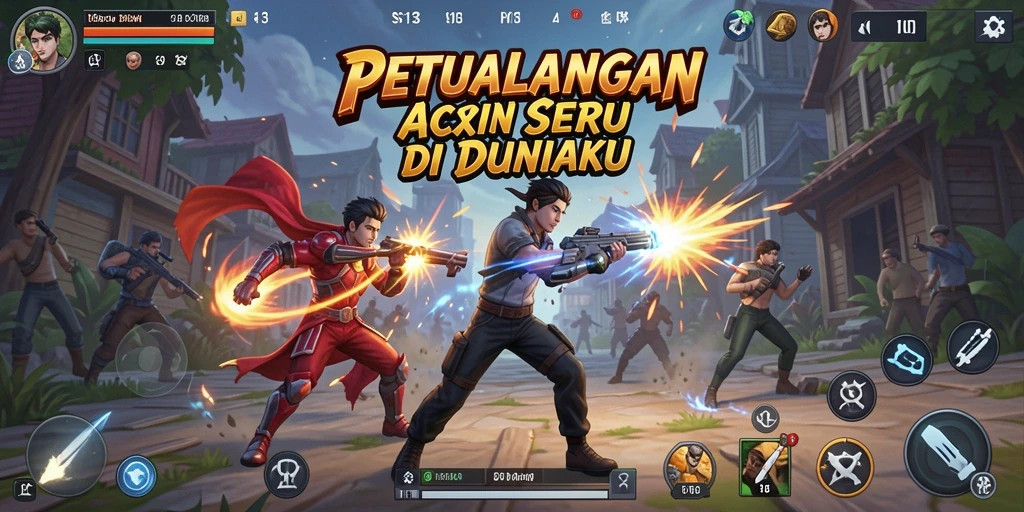 Tampilan aksi mendebarkan dari gameplay S13 saat pertarungan berlangsung.