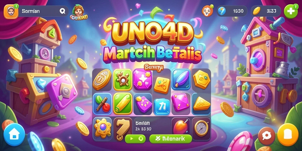 Screenshot gameplay <strong>UNO4D</strong> yang menampilkan aksi mencocokkan buah-buahan.
